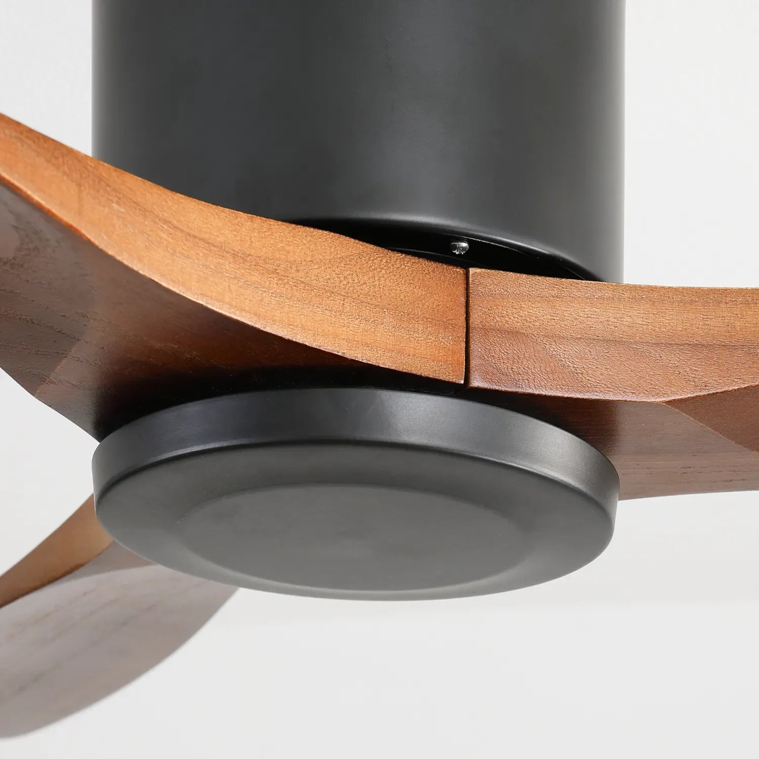 Cima | Ventilateur de plafond 132 cm encastré, acier et effet bois