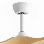 Chiaro | Ventilateur de plafond vintage bois clair et blanc, 3 pales