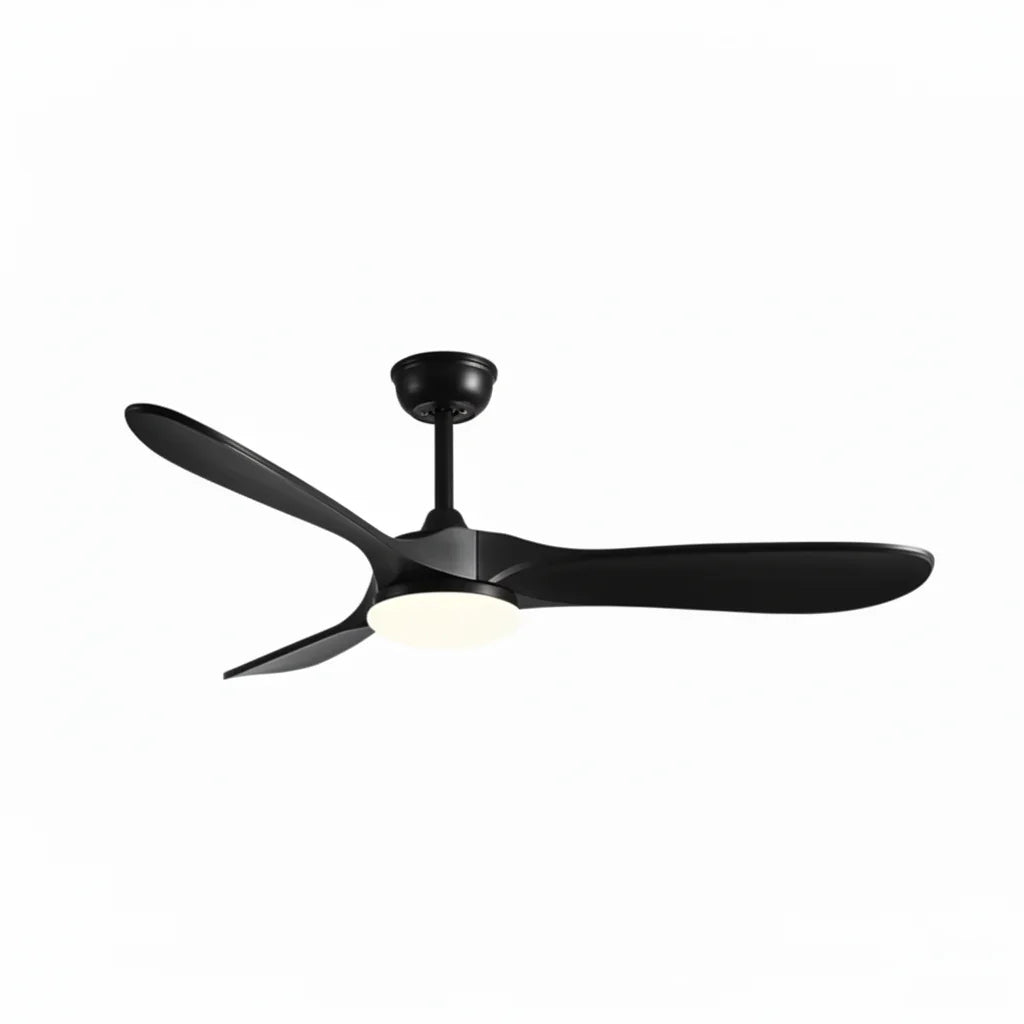 Corvo | Ventilateur de plafond vintage noir et ABS noir, LED intégrée