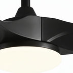 Corvo | Ventilateur de plafond vintage noir et ABS noir, LED intégrée