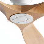 Betulla | Ventilateur de plafond bois massif naturel et blanc
