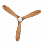 Betulla | Ventilateur de plafond bois massif naturel et blanc