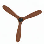 Tenebra | Ventilateur de plafond bois massif foncé et noir