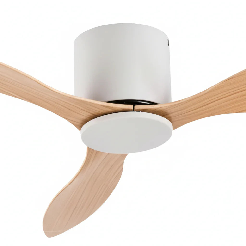 Avorio | Ventilateur de plafond moteur DC blanc et bois clair