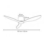 Avorio | Ventilateur de plafond moteur DC blanc et bois clair