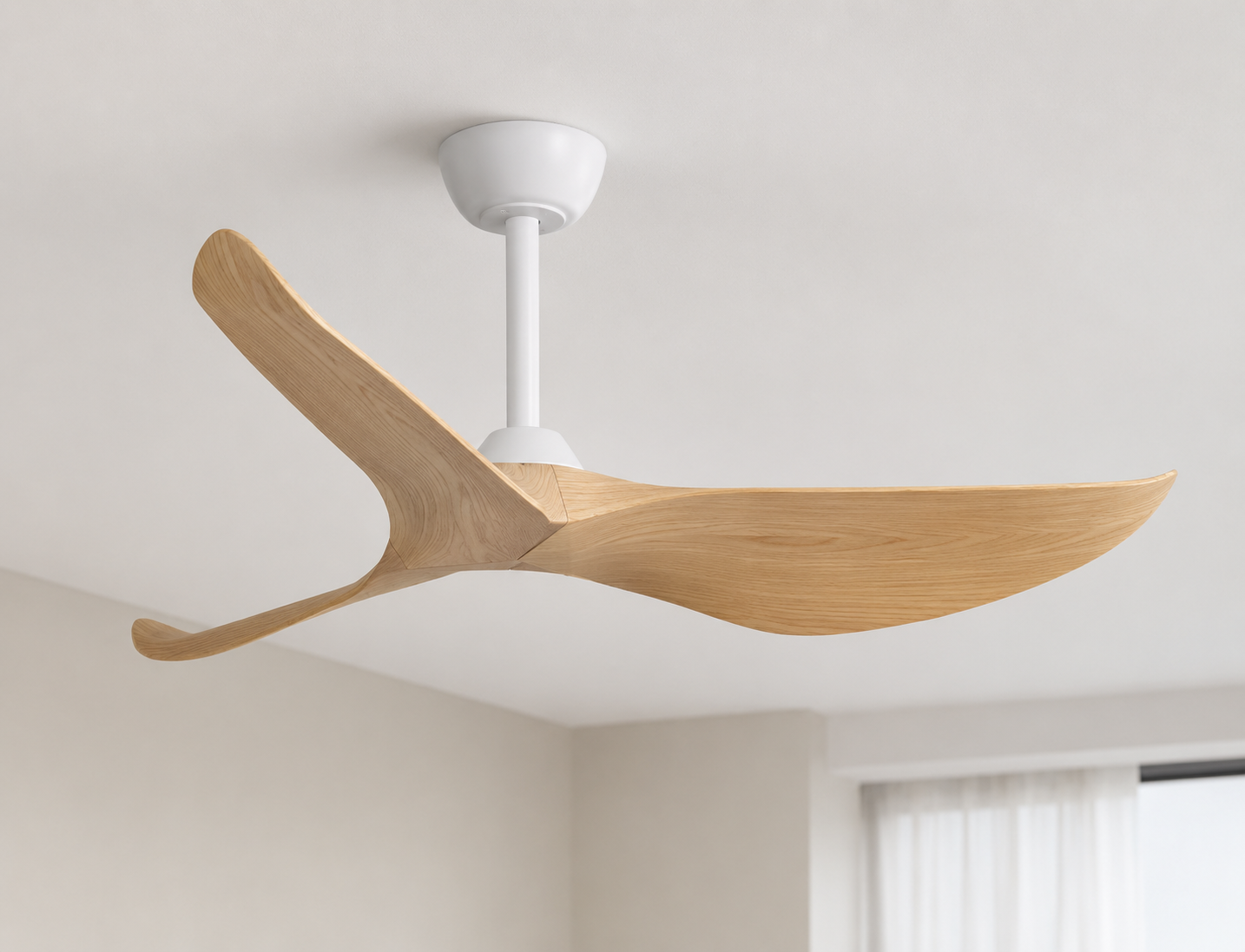 Sequoia | Ventilateur de plafond 132 cm, pales finition bois, moteur DC basse consommation