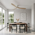 Betulla | Ventilateur de plafond bois massif naturel et blanc