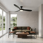 Corvo | Ventilateur de plafond vintage noir et ABS noir, LED intégrée