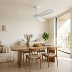 Latte | Ventilateur de plafond vintage blanc et ABS blanc