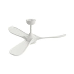 Nube | Ventilateur de plafond vintage blanc et bois blanc, LED intégrée