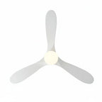Nube | Ventilateur de plafond vintage blanc et bois blanc, LED intégrée