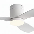 Puro | Ventilateur de plafond LED intégrée, blanc et ABS blanc