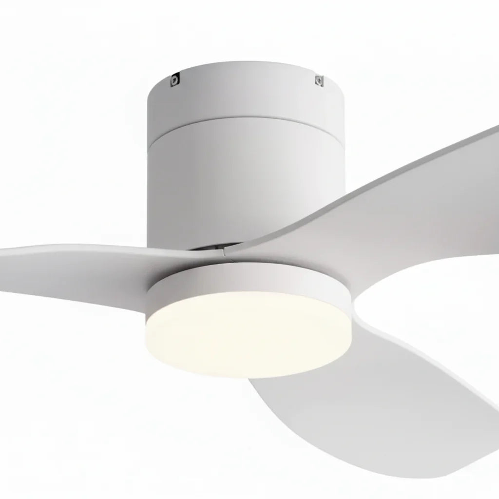 Puro | Ventilateur de plafond LED intégrée, blanc et ABS blanc