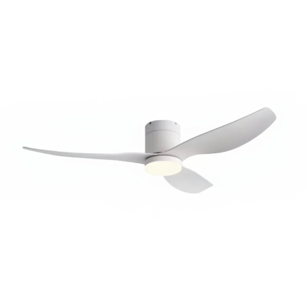Puro | Ventilateur de plafond LED intégrée, blanc et ABS blanc