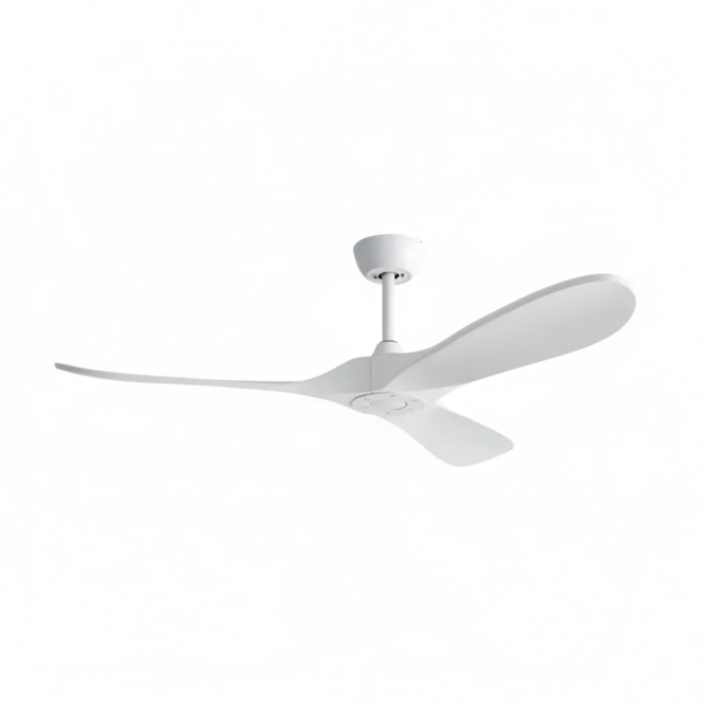 Latte | Ventilateur de plafond vintage blanc et ABS blanc
