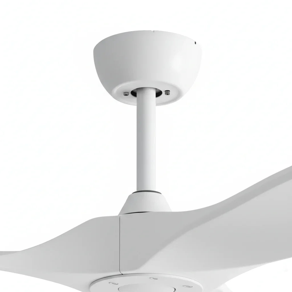 Latte | Ventilateur de plafond vintage blanc et ABS blanc